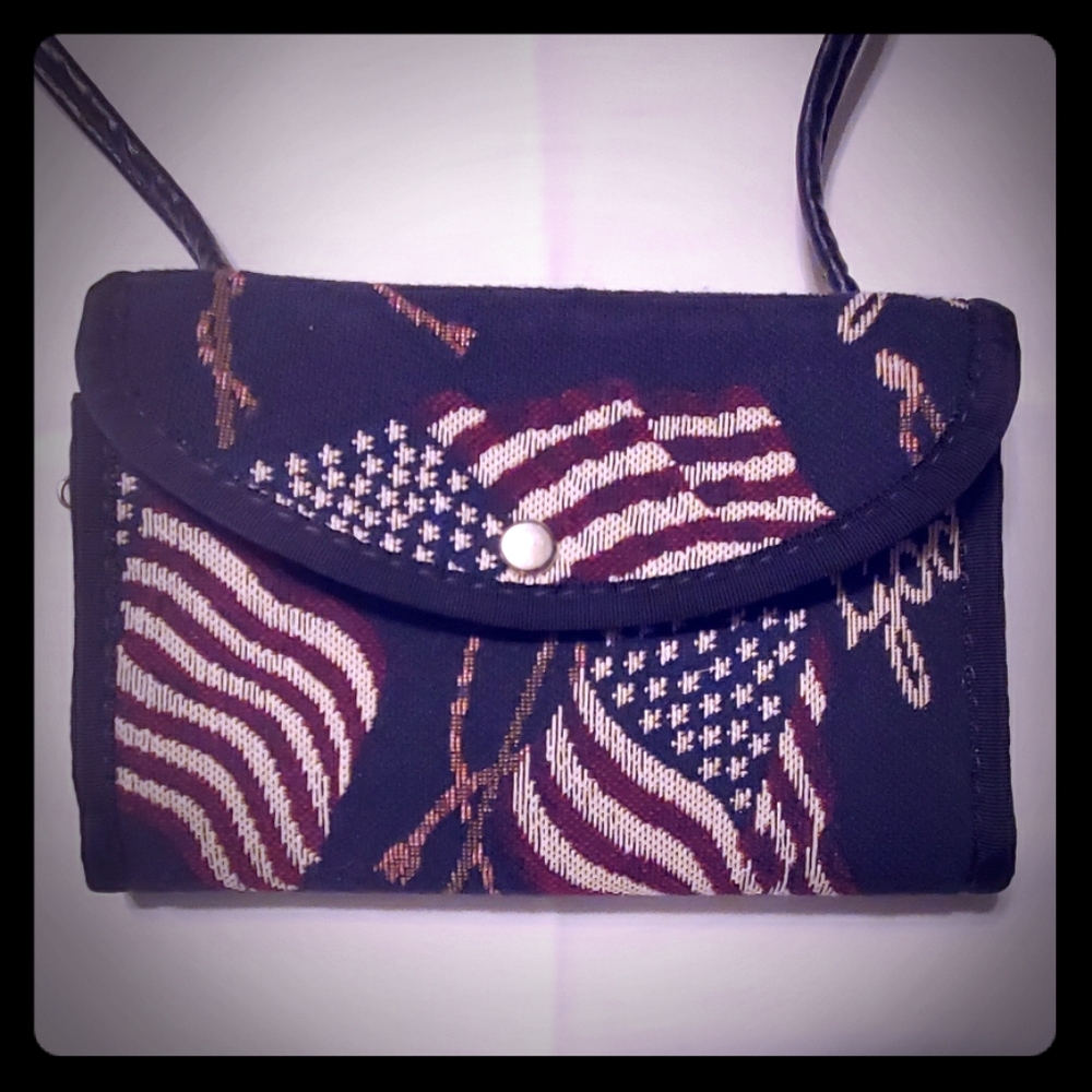Wallet Purse USA Flag Country Crossbody Bag Clutch